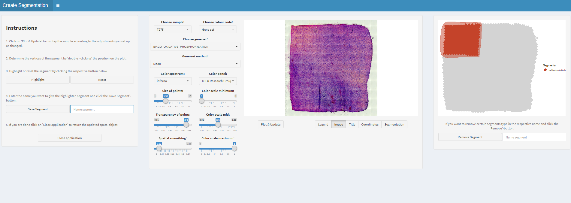Figure 1.4) Set the transparency to max in order to see the histology