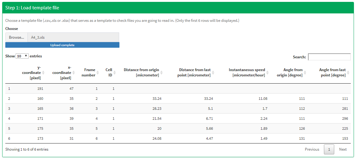 Figure 1 Load an example file.