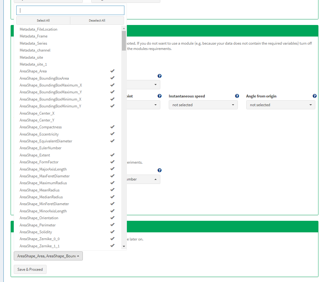 Figure 6 Tell cypro which addtional variables you want to analyze later on.