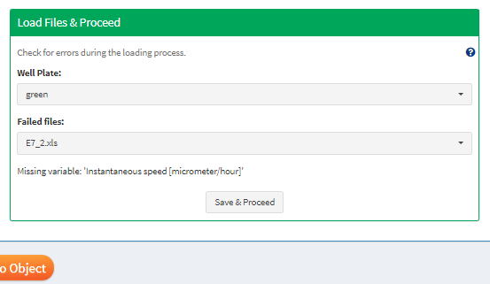 Figure 13 If errors occured while loading some files they are listed here.